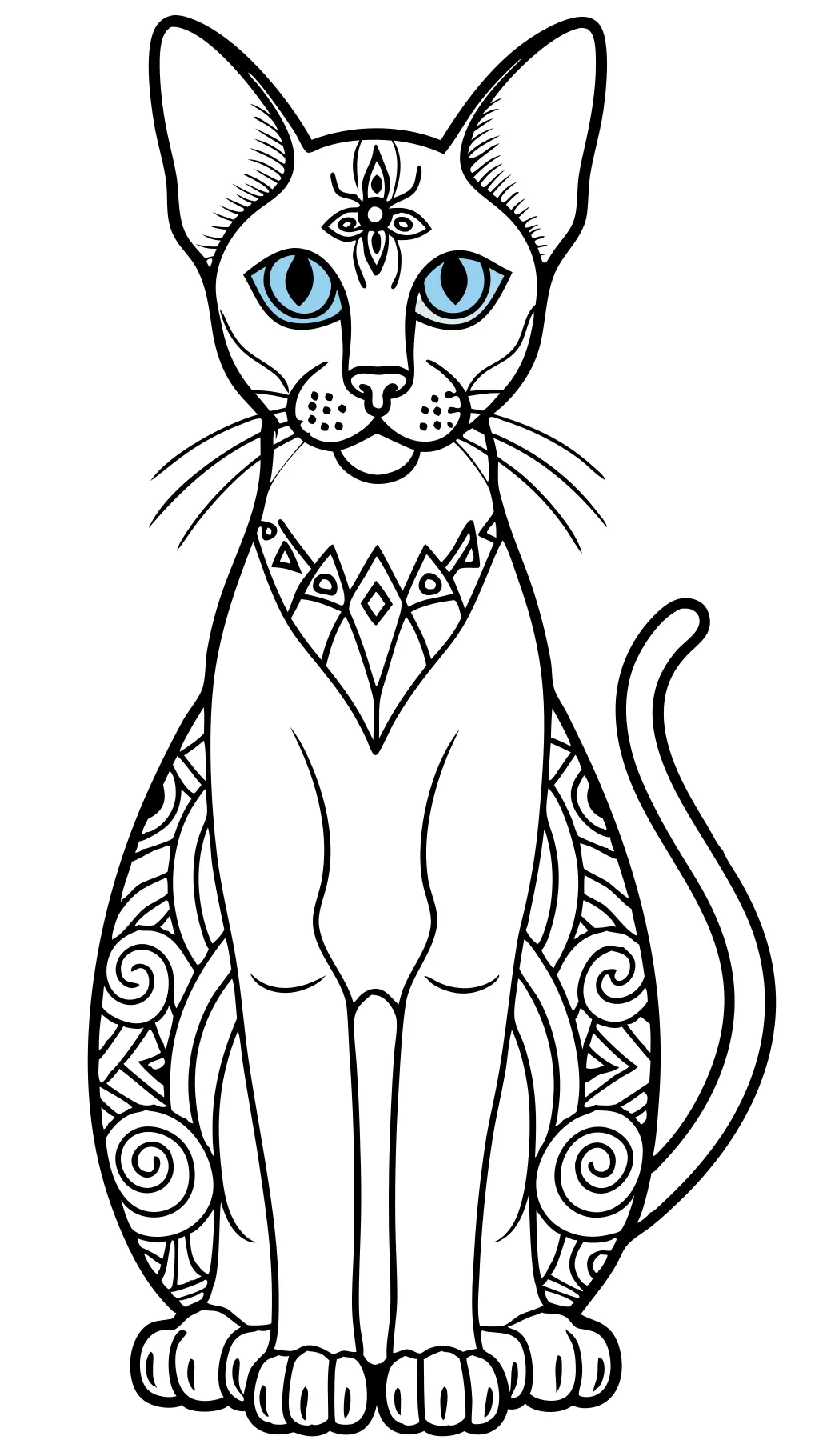 siamese cat coloring page